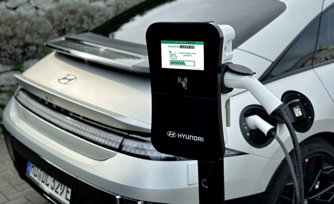 EV charger connected to an electric vehicle