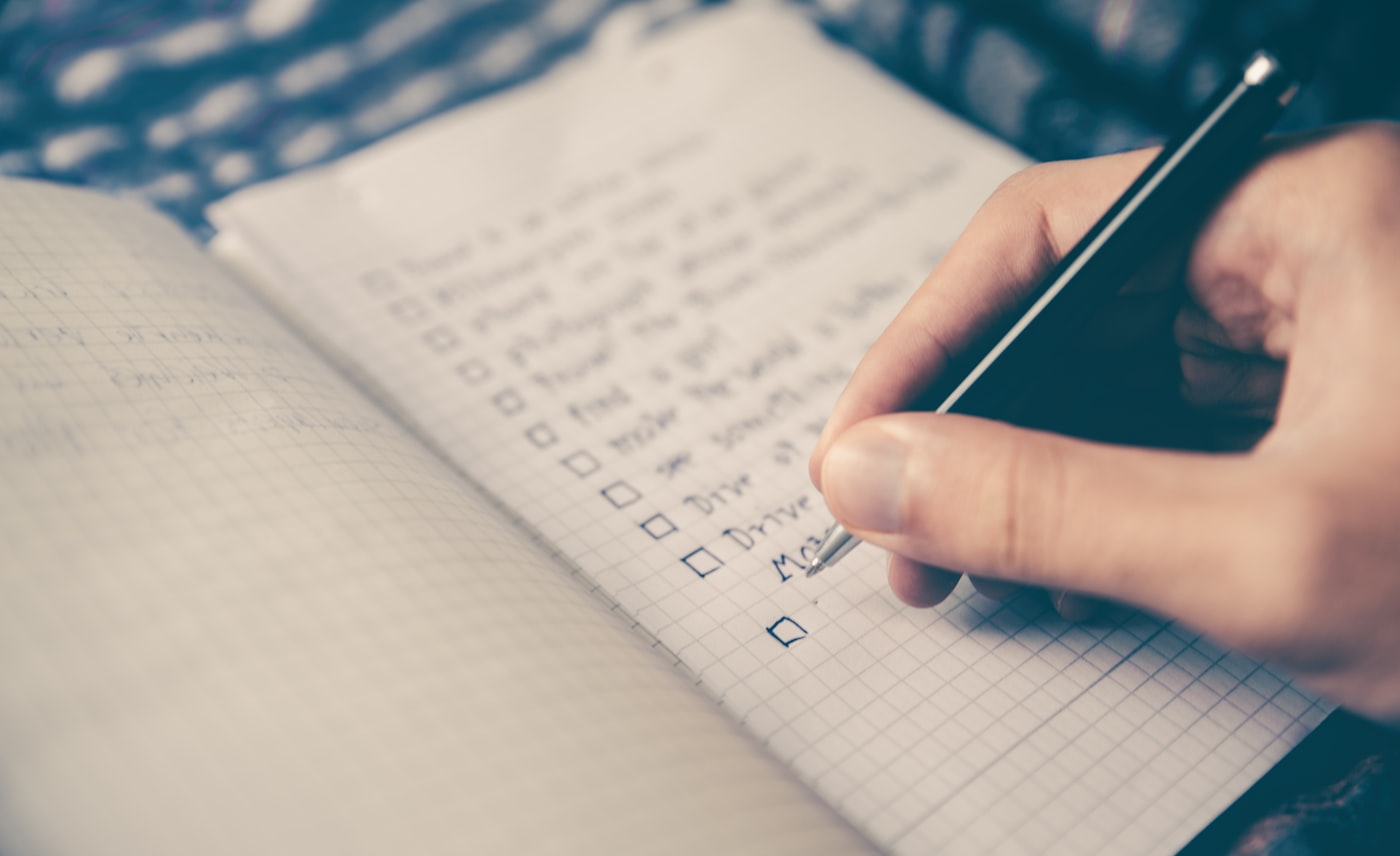 Checklist for standards and compliance work